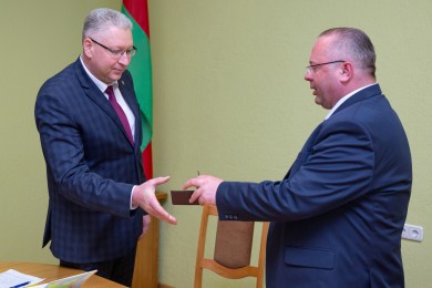 Vasily Gerasimov introduced the new head to the staff of the State Control Committee of the Gomel Region