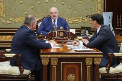 Belarusian President Aleksandr Lukashenko met with Chairman of the State Control Committee and Taxes and Duties Minister