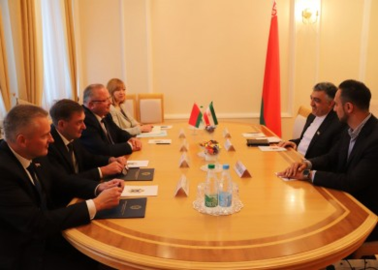 Head of the State Control Committee Vasil Gerasimov and Ambassador Extraordinary and Plenipotentiary of the Islamic Republic of Iran to Belarus Alireza Sanei